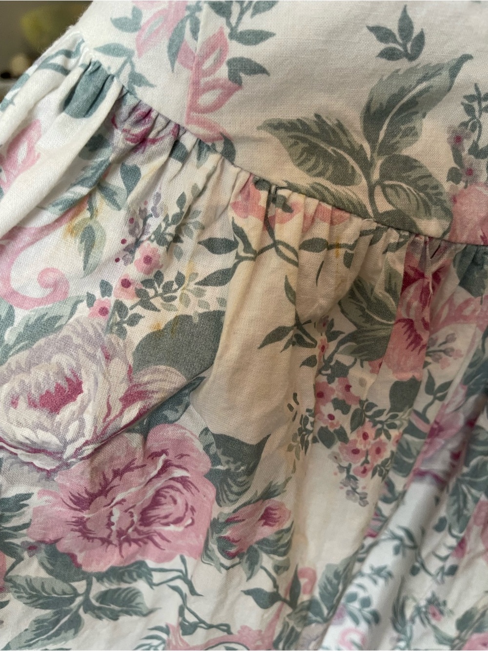 Vintage Jessica McClintock  Gunne Sax Cottage Core Floral Lace Dress Size 12 - Picture 10 of 10